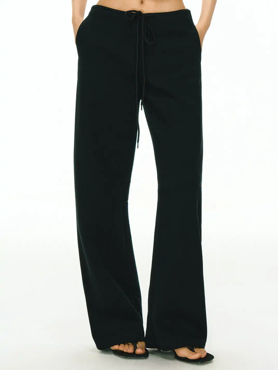 ARISEISM | Drawstring Wide-Leg Curved Sweatpants