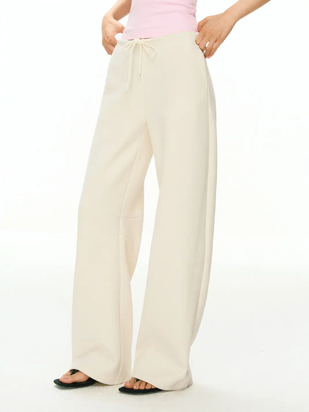 ARISEISM | Drawstring Wide-Leg Curved Sweatpants
