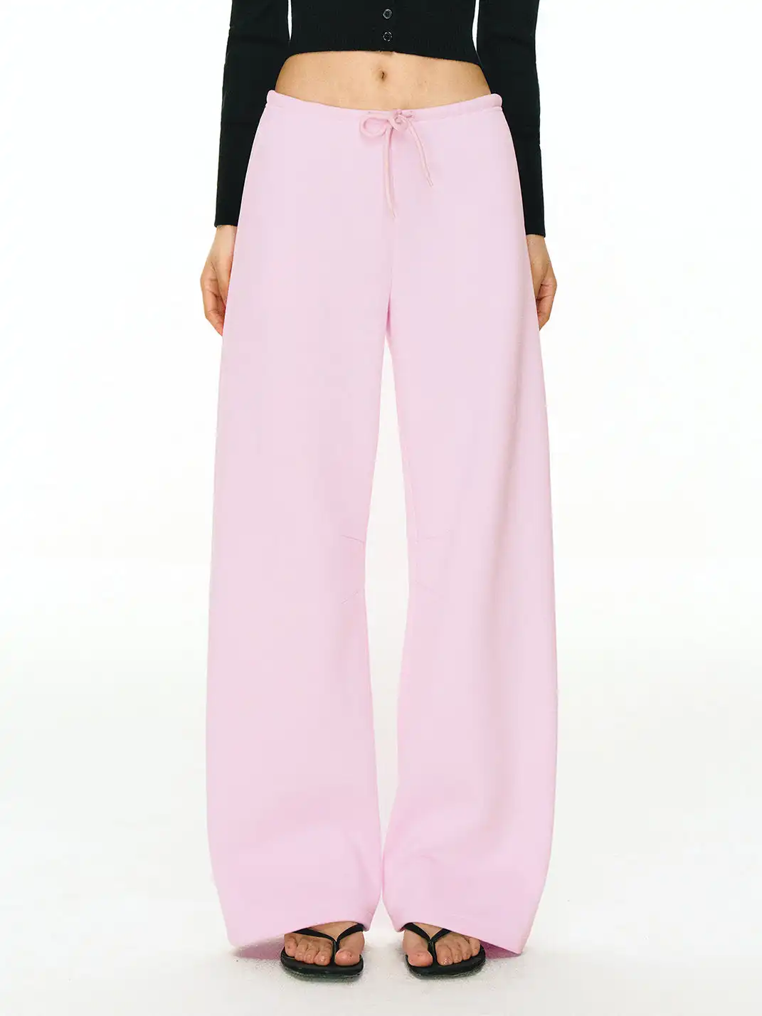 ARISEISM | Drawstring Wide-Leg Curved Sweatpants