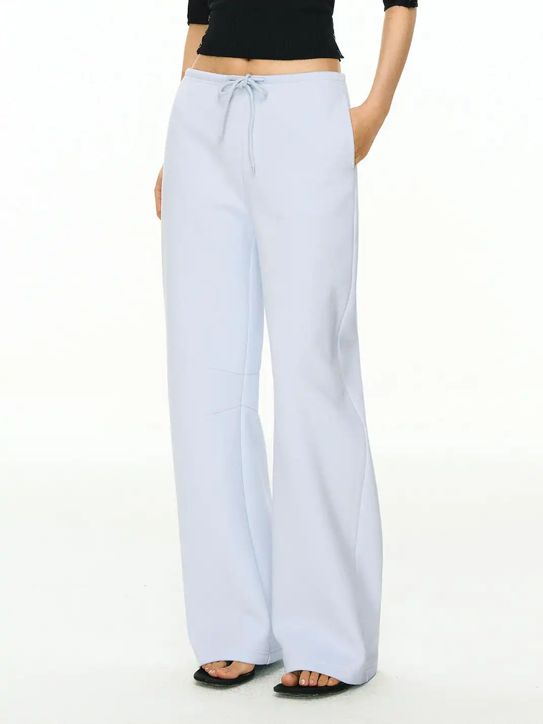 ARISEISM | Drawstring Wide-Leg Curved Sweatpants