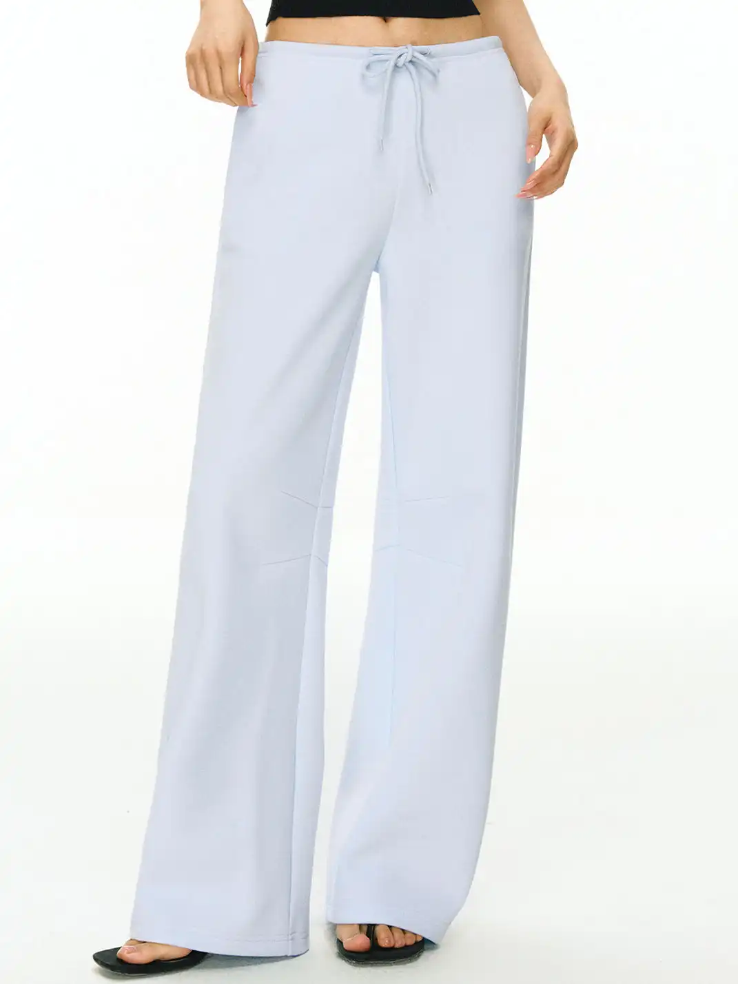 ARISEISM | Drawstring Wide-Leg Curved Sweatpants