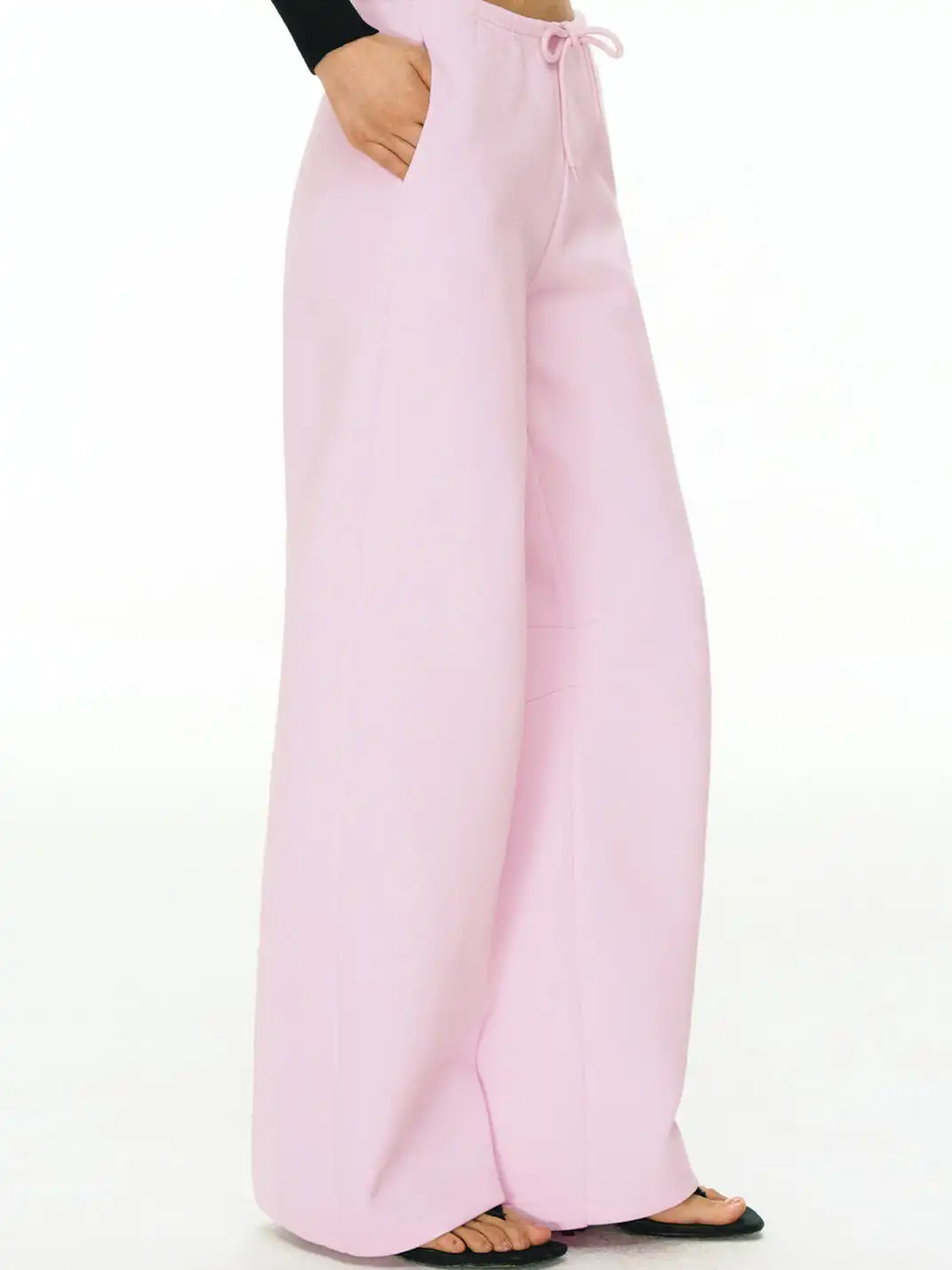 ARISEISM | Drawstring Wide-Leg Curved Sweatpants