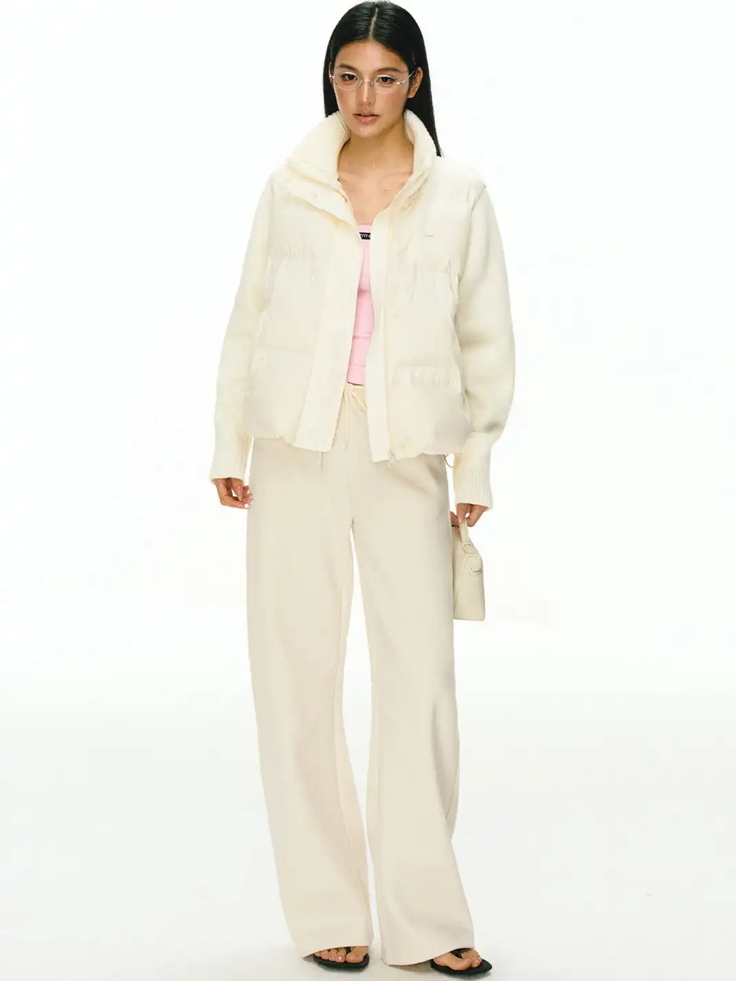 ARISEISM | Drawstring Wide-Leg Curved Sweatpants