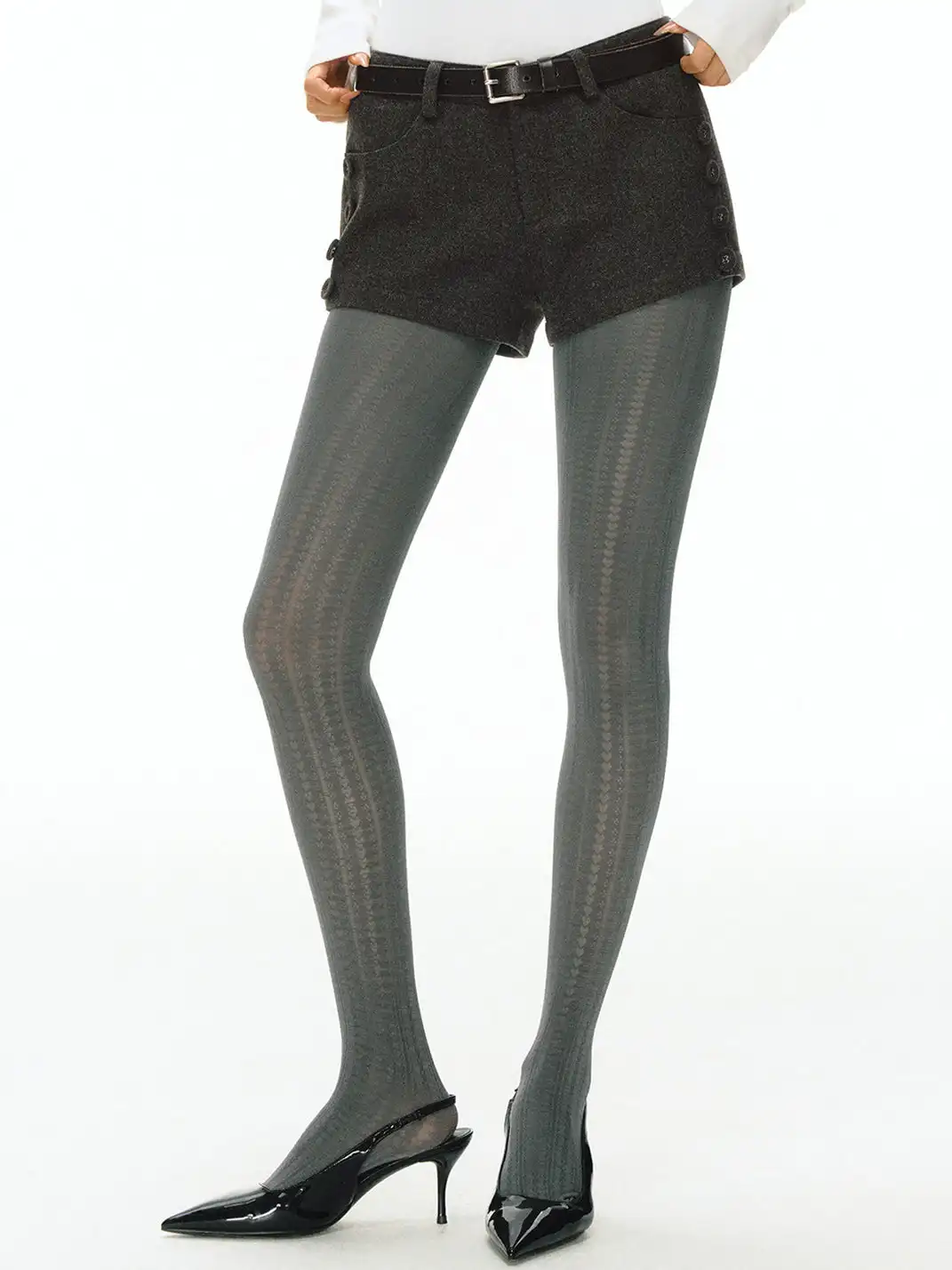 ARISEISM | Retro Gray Wool Shorts