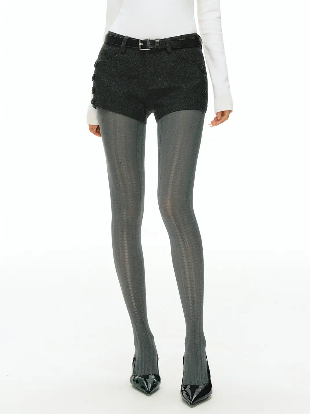ARISEISM | Retro Gray Wool Shorts