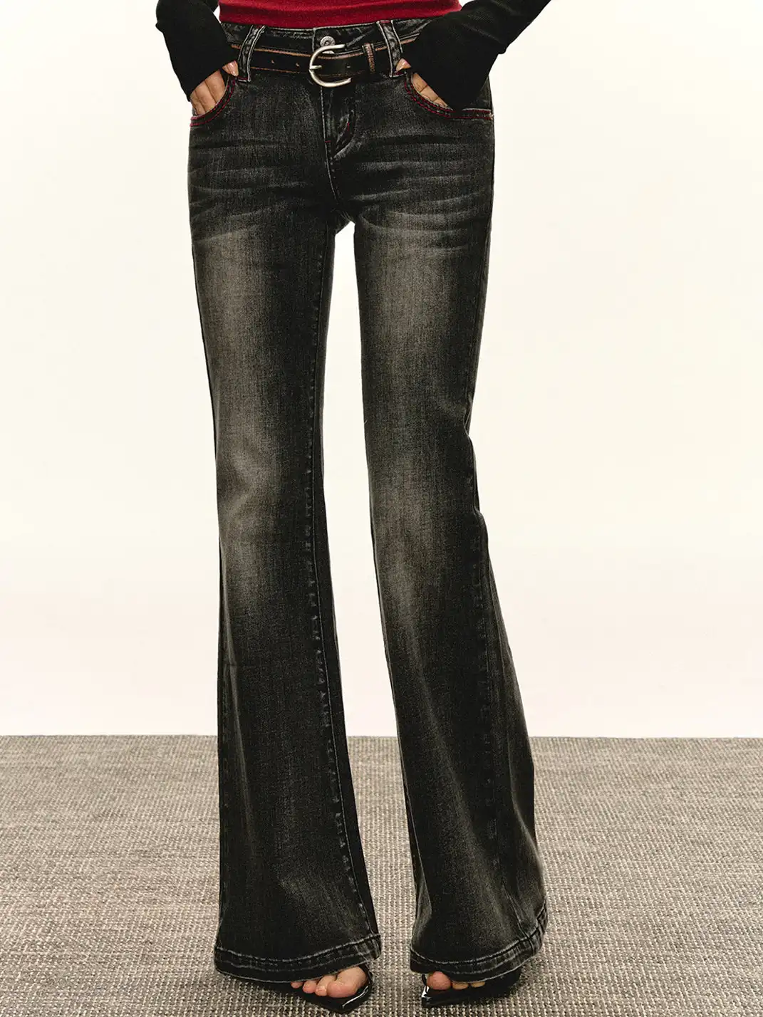 ARISEISM | Distressed Flared Jeans