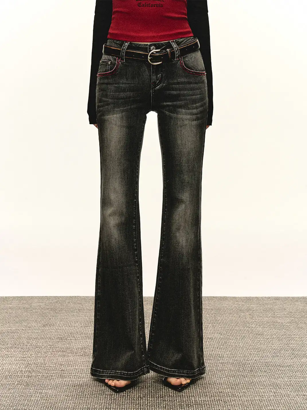ARISEISM | Distressed Flared Jeans