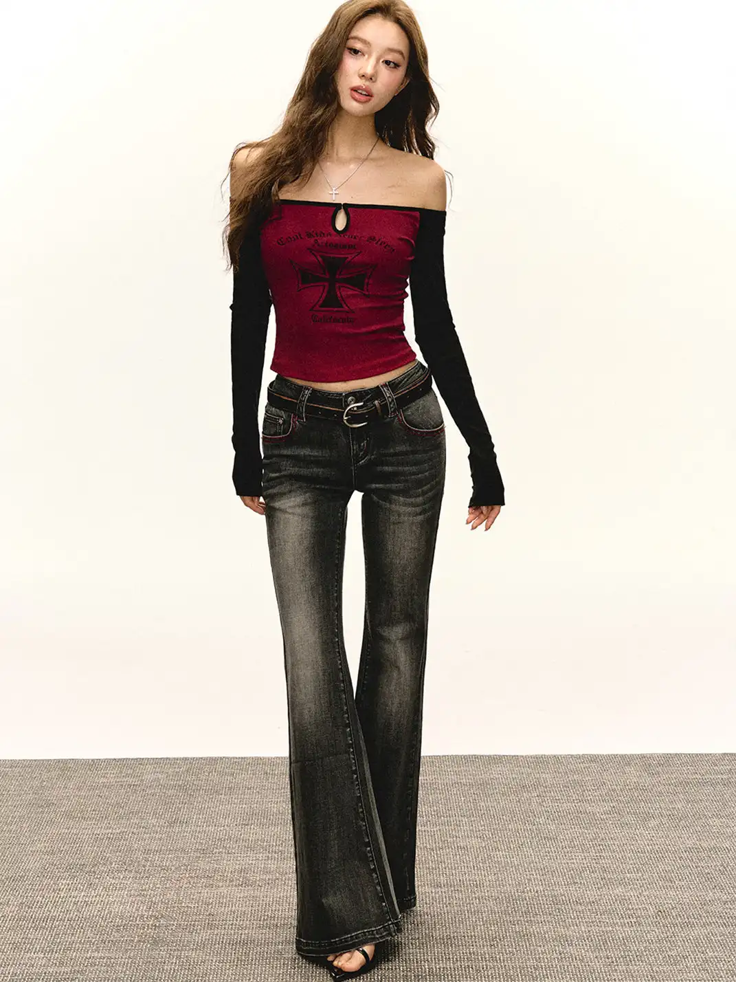 ARISEISM | Distressed Flared Jeans