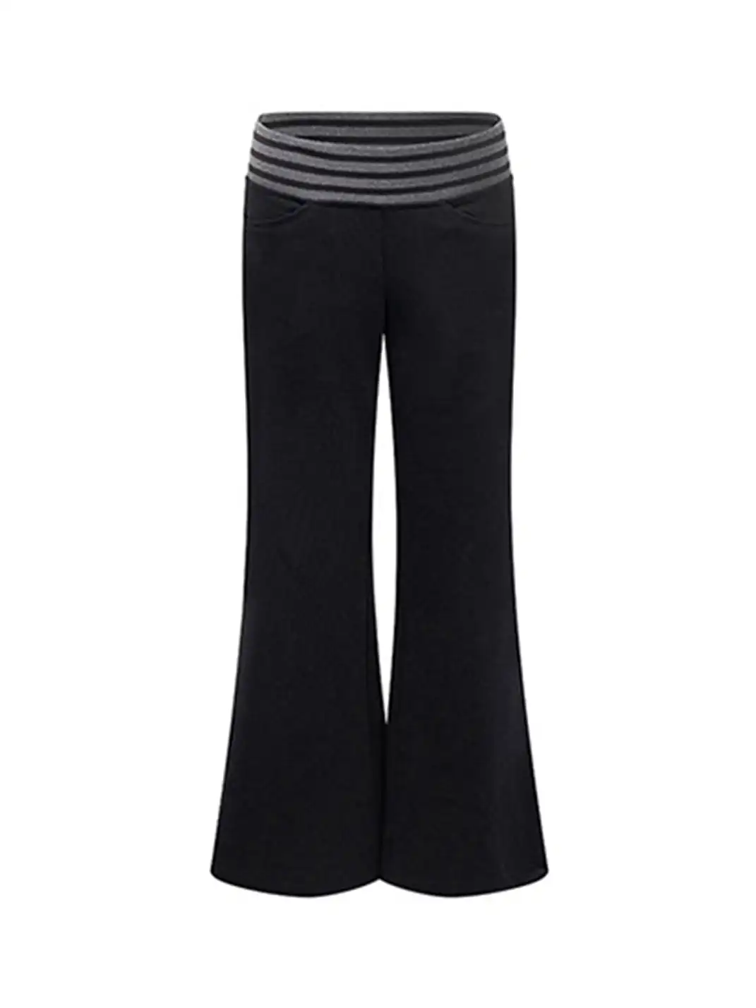 ARISEISM | Striped Waistband Patchwork Trousers