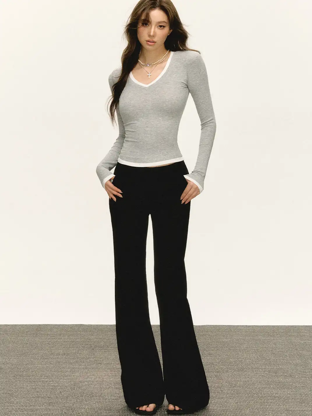 ARISEISM | Retro Black Wide-Leg Casual Pants