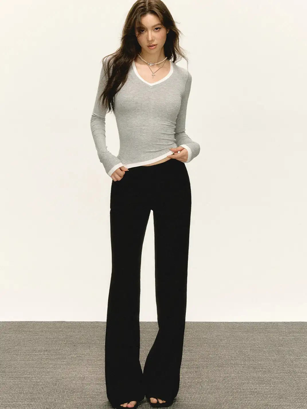 ARISEISM | Retro Black Wide-Leg Casual Pants