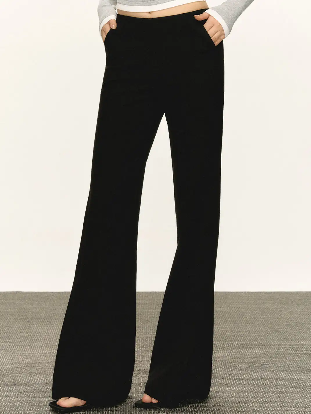 ARISEISM | Retro Black Wide-Leg Casual Pants