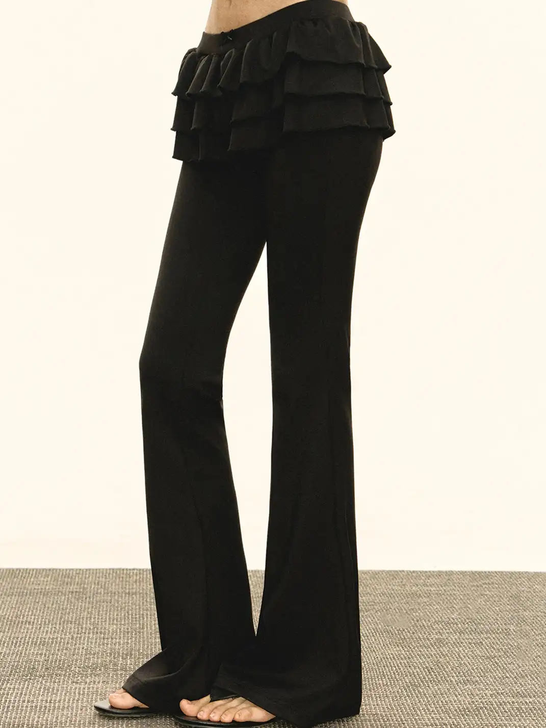 ARISEISM | Faux Two-Piece Ruffled Flared Pants