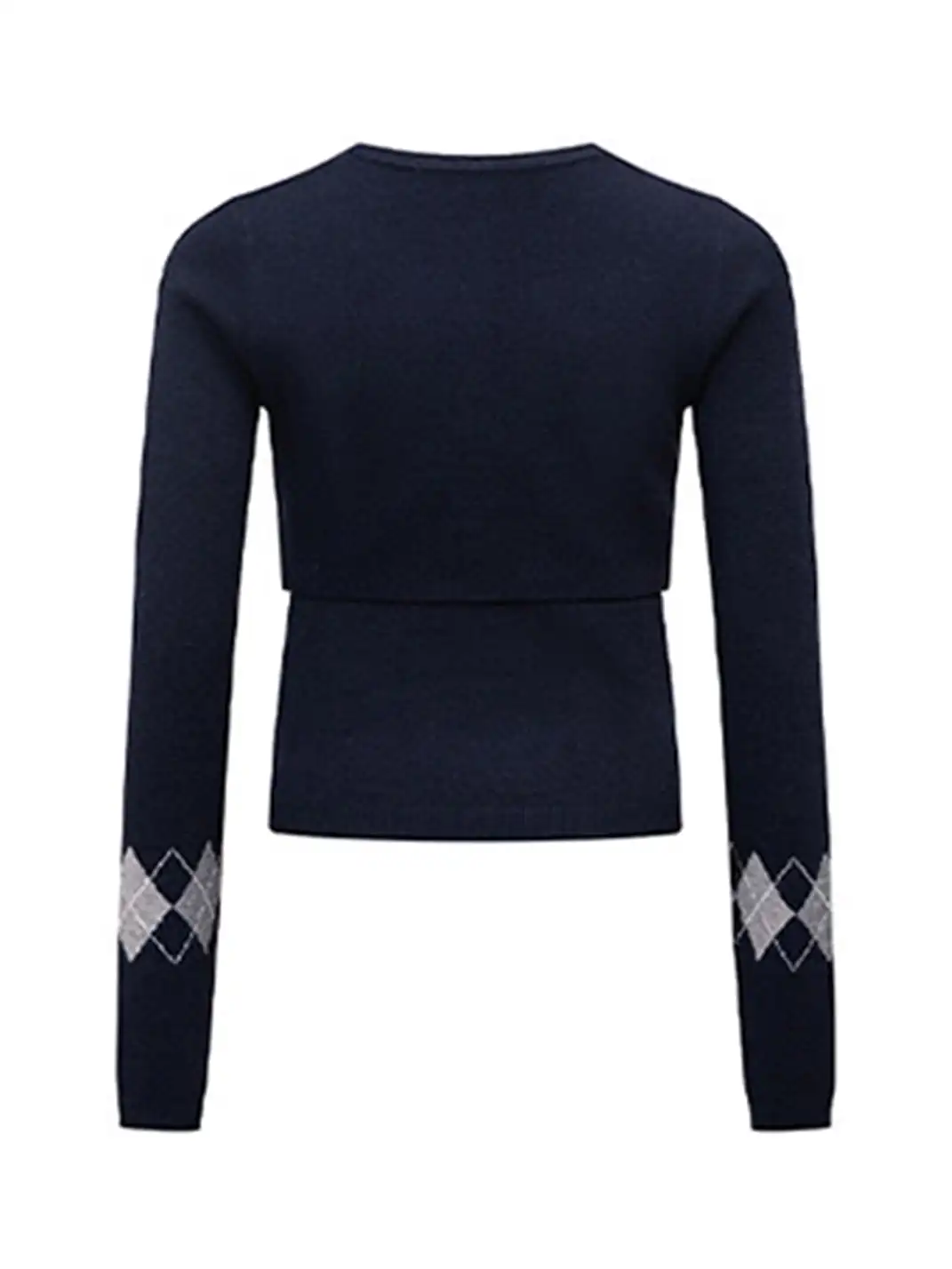 ARISEISM | Diamond Pattern Two-Piece Knit Sweater