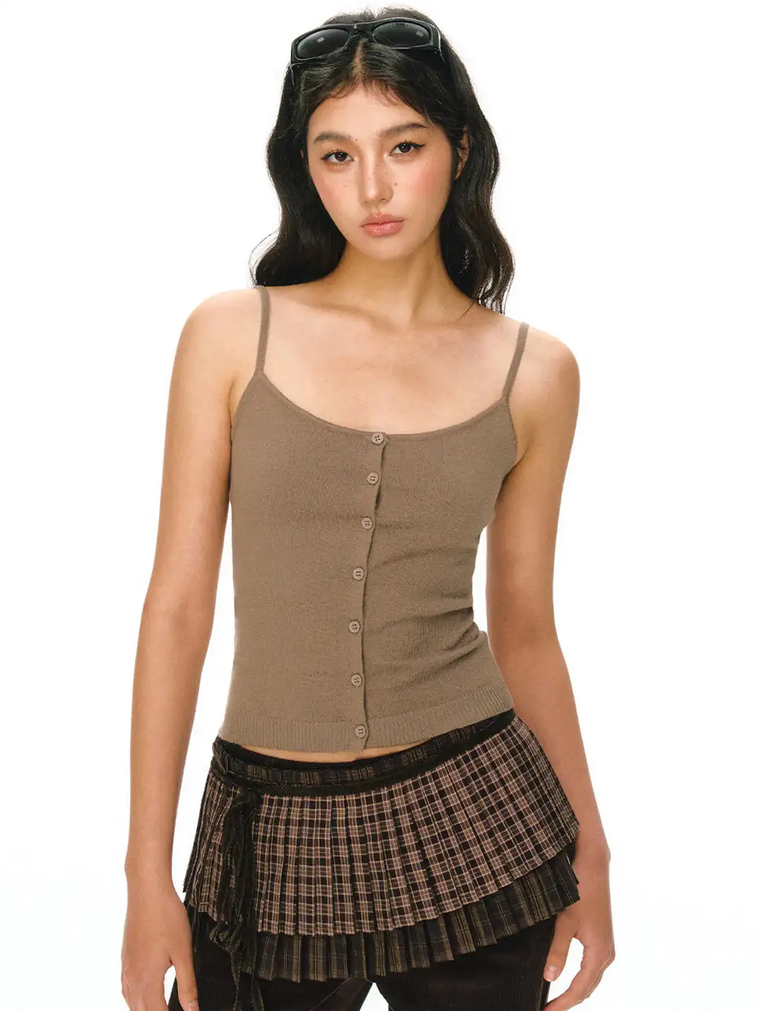 ARISEISM | Diamond Pattern Two-Piece Knit Sweater