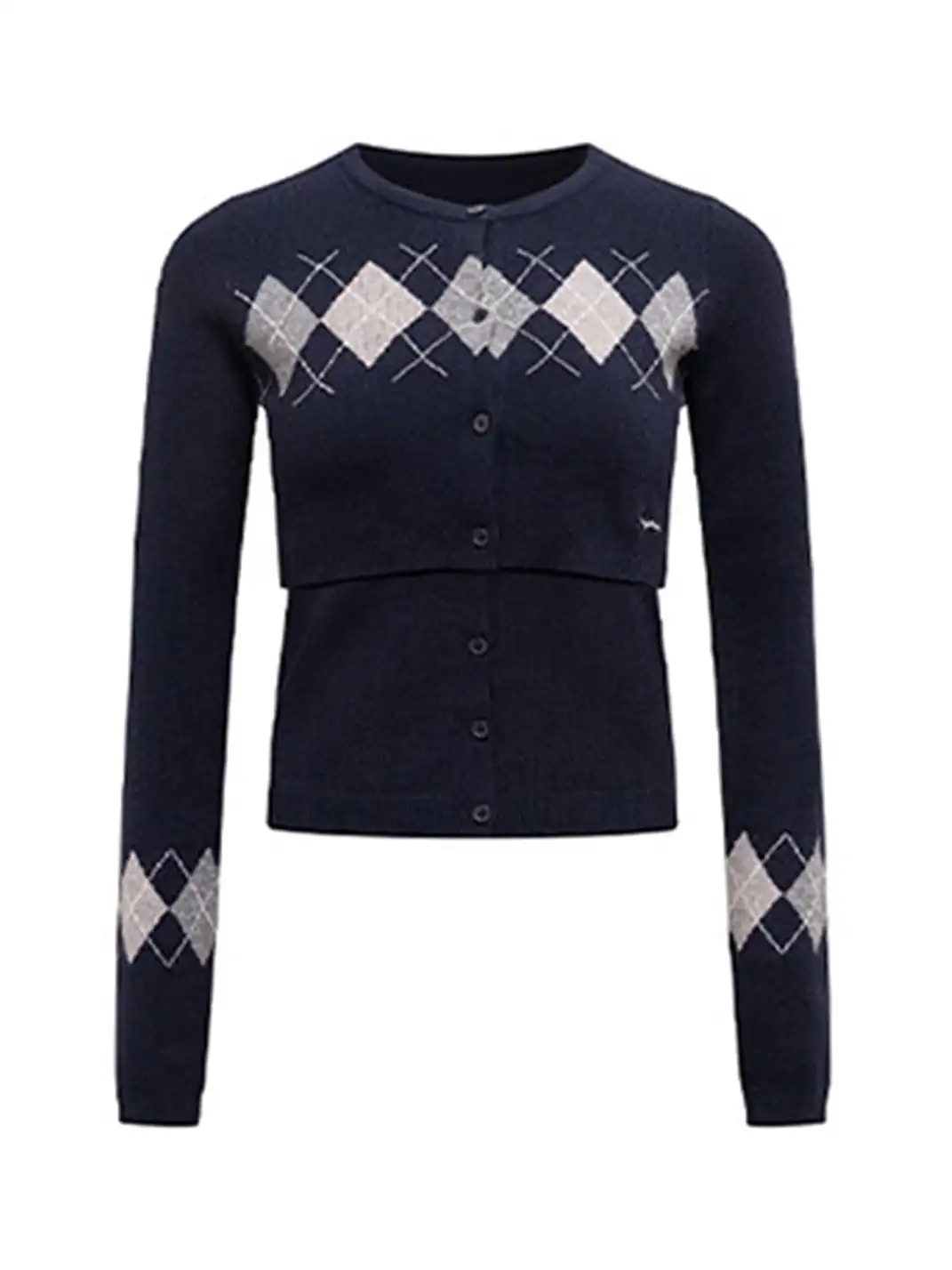 ARISEISM | Diamond Pattern Two-Piece Knit Sweater