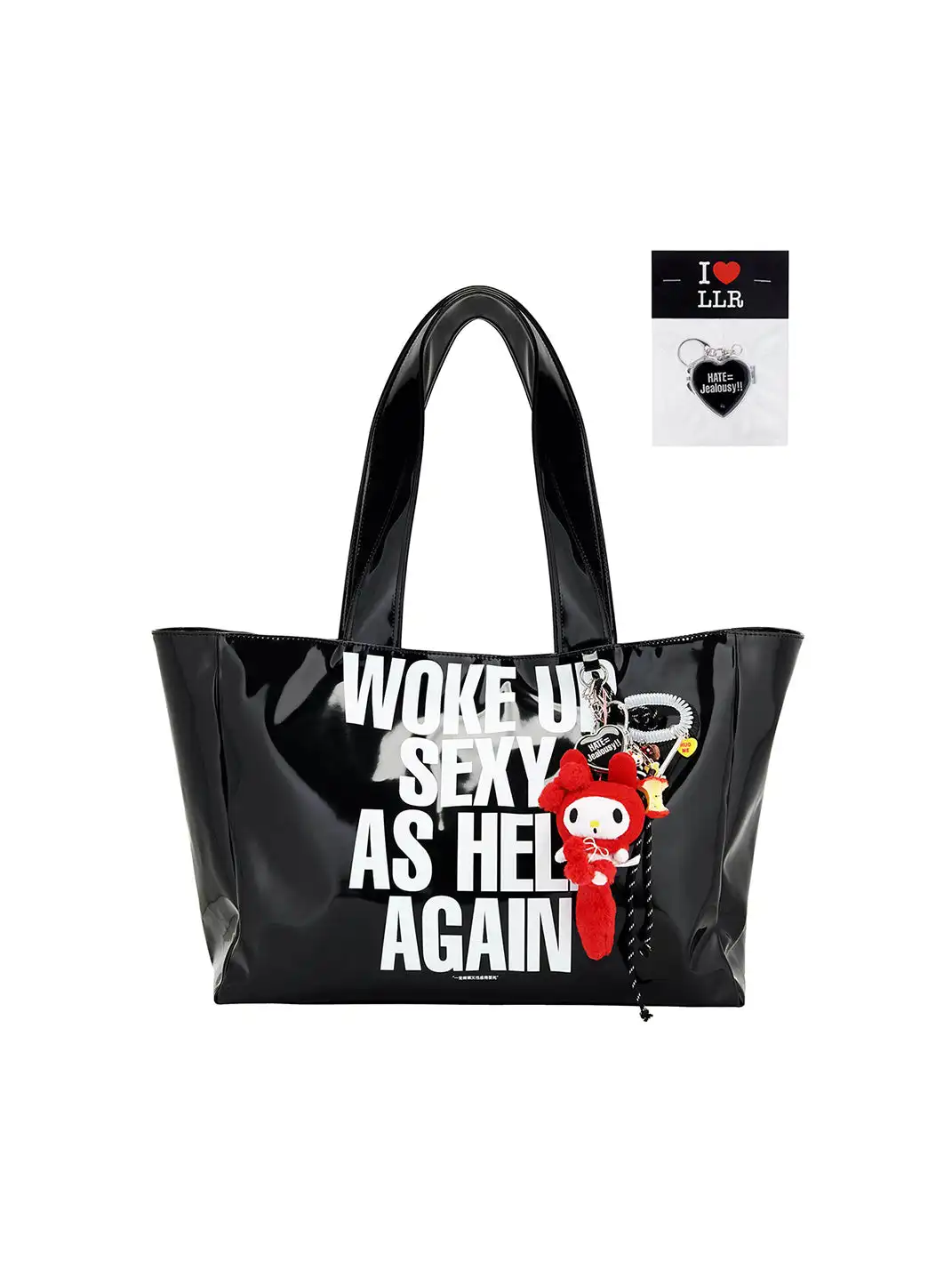 LuoLuoRoom | "Wake Up Sexy As Hell Again"Printed Leather Tote Bag