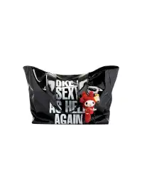 LuoLuoRoom | "Wake Up Sexy As Hell Again"Printed Leather Tote Bag