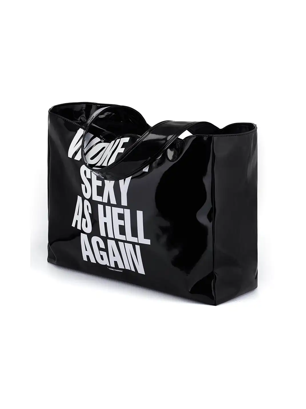 LuoLuoRoom | "Wake Up Sexy As Hell Again"Printed Leather Tote Bag