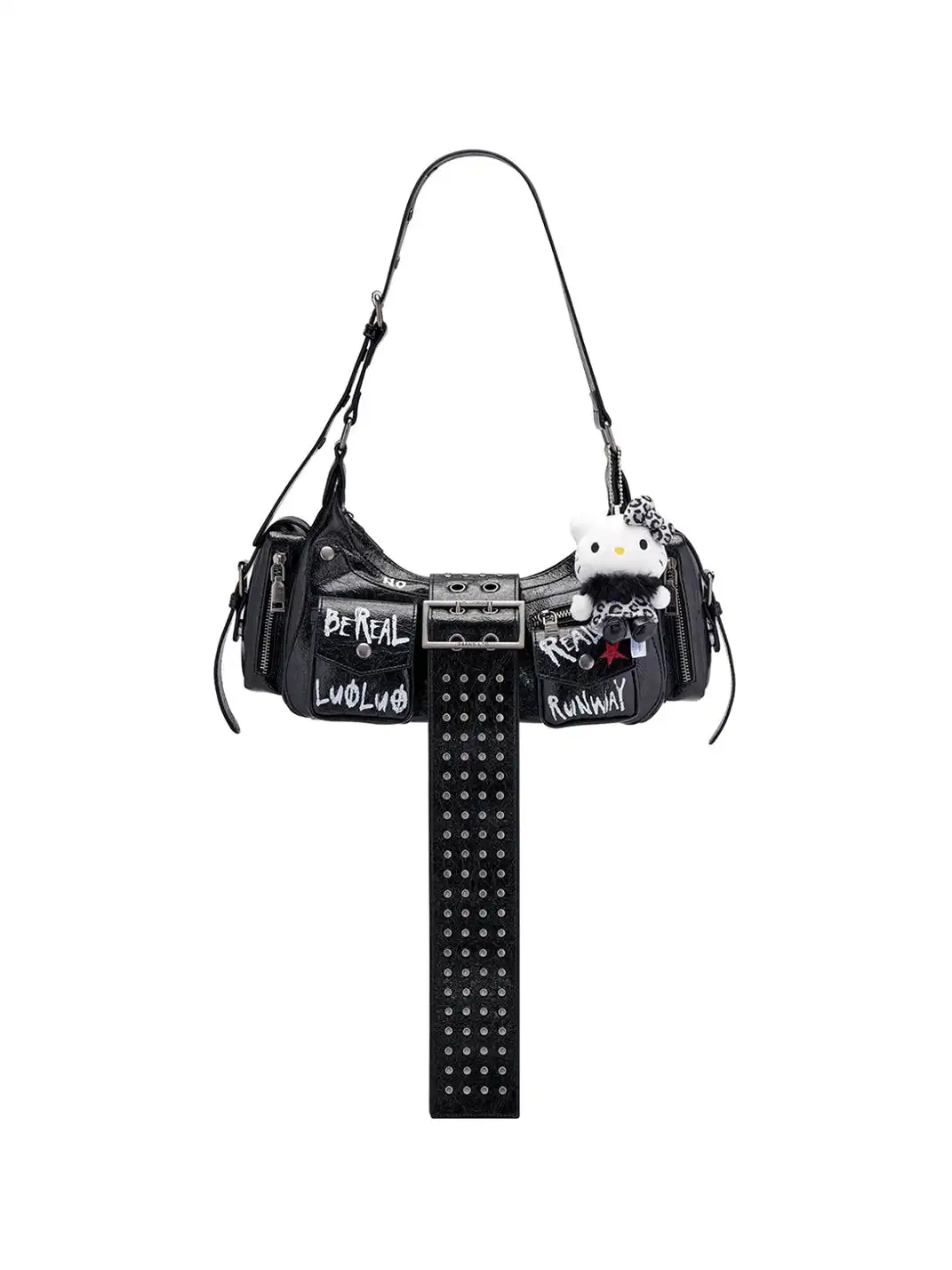 LuoLuoRoom | "Rebellious Beloved Concubine" Hand-Painted Graffiti Shoulder Bag