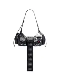 LuoLuoRoom | "Rebellious Beloved Concubine" Hand-Painted Graffiti Shoulder Bag