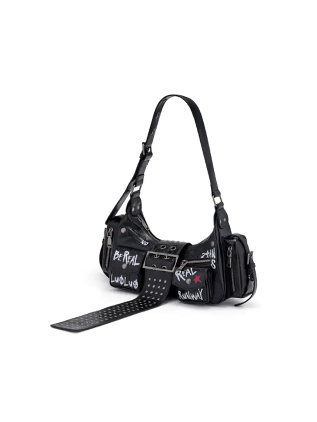 LuoLuoRoom | "Rebellious Beloved Concubine" Hand-Painted Graffiti Shoulder Bag