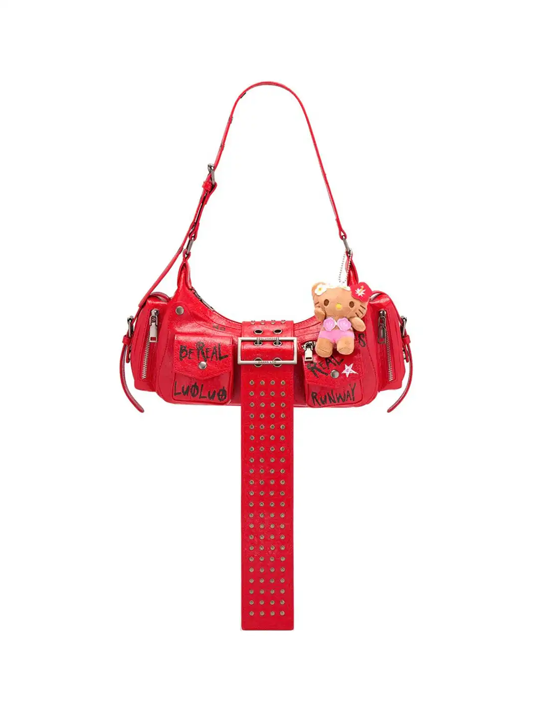 LuoLuoRoom | "Rebellious Beloved Concubine" Hand-Painted Graffiti Shoulder Bag