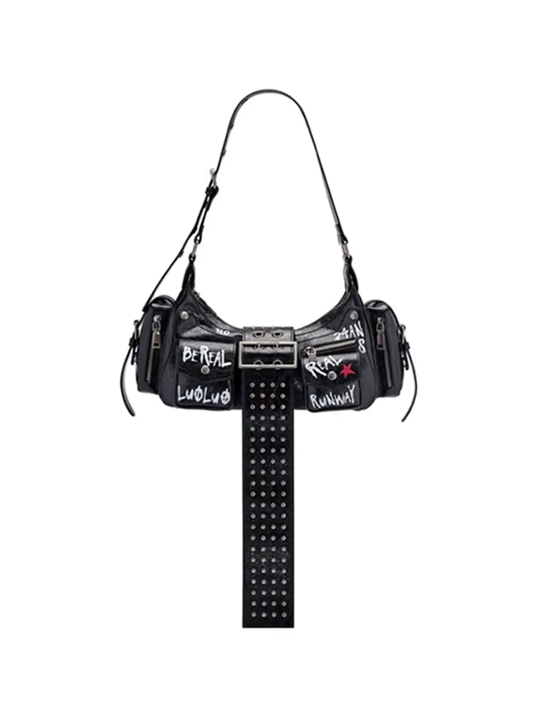 LuoLuoRoom | "Rebellious Beloved Concubine" Hand-Painted Graffiti Shoulder Bag