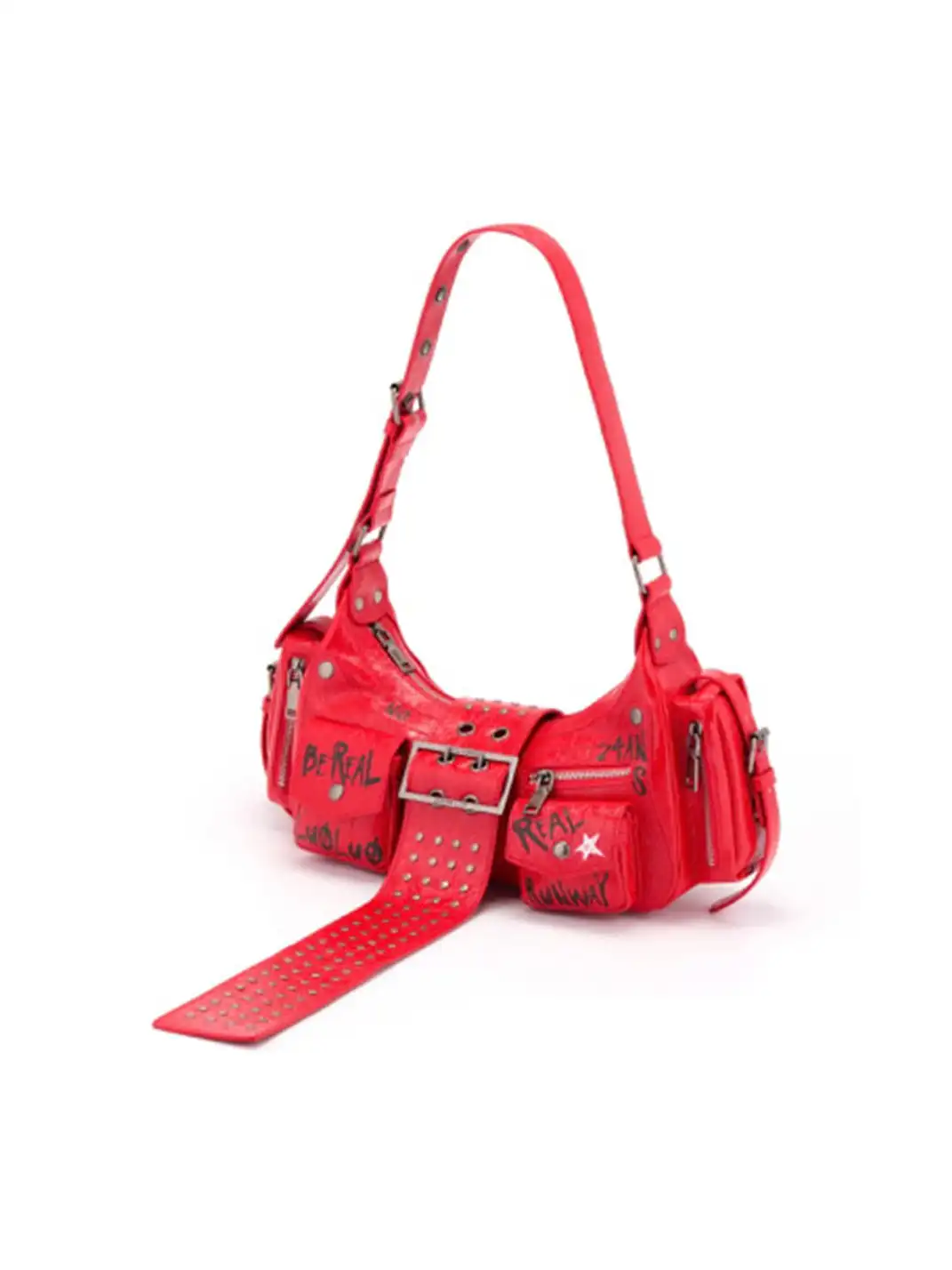 LuoLuoRoom | "Rebellious Beloved Concubine" Hand-Painted Graffiti Shoulder Bag