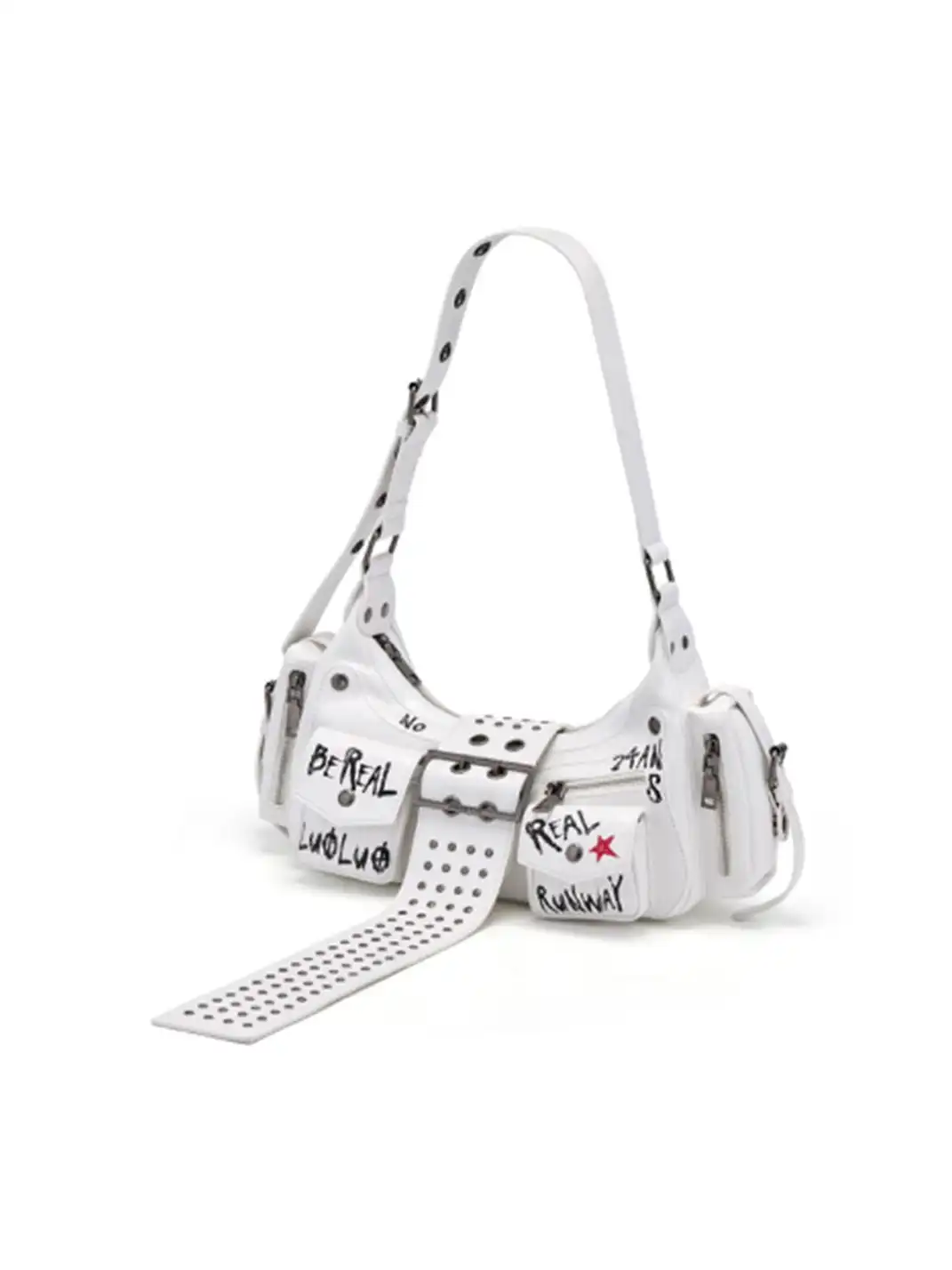 LuoLuoRoom | "Rebellious Beloved Concubine" Hand-Painted Graffiti Shoulder Bag