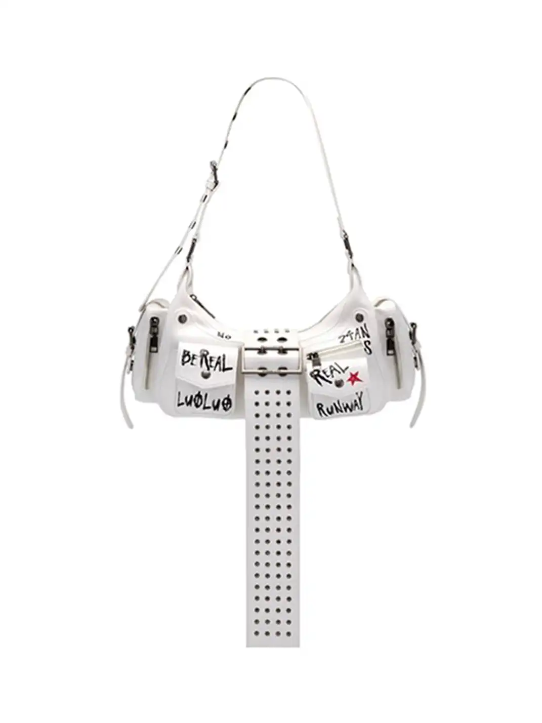 LuoLuoRoom | "Rebellious Beloved Concubine" Hand-Painted Graffiti Shoulder Bag