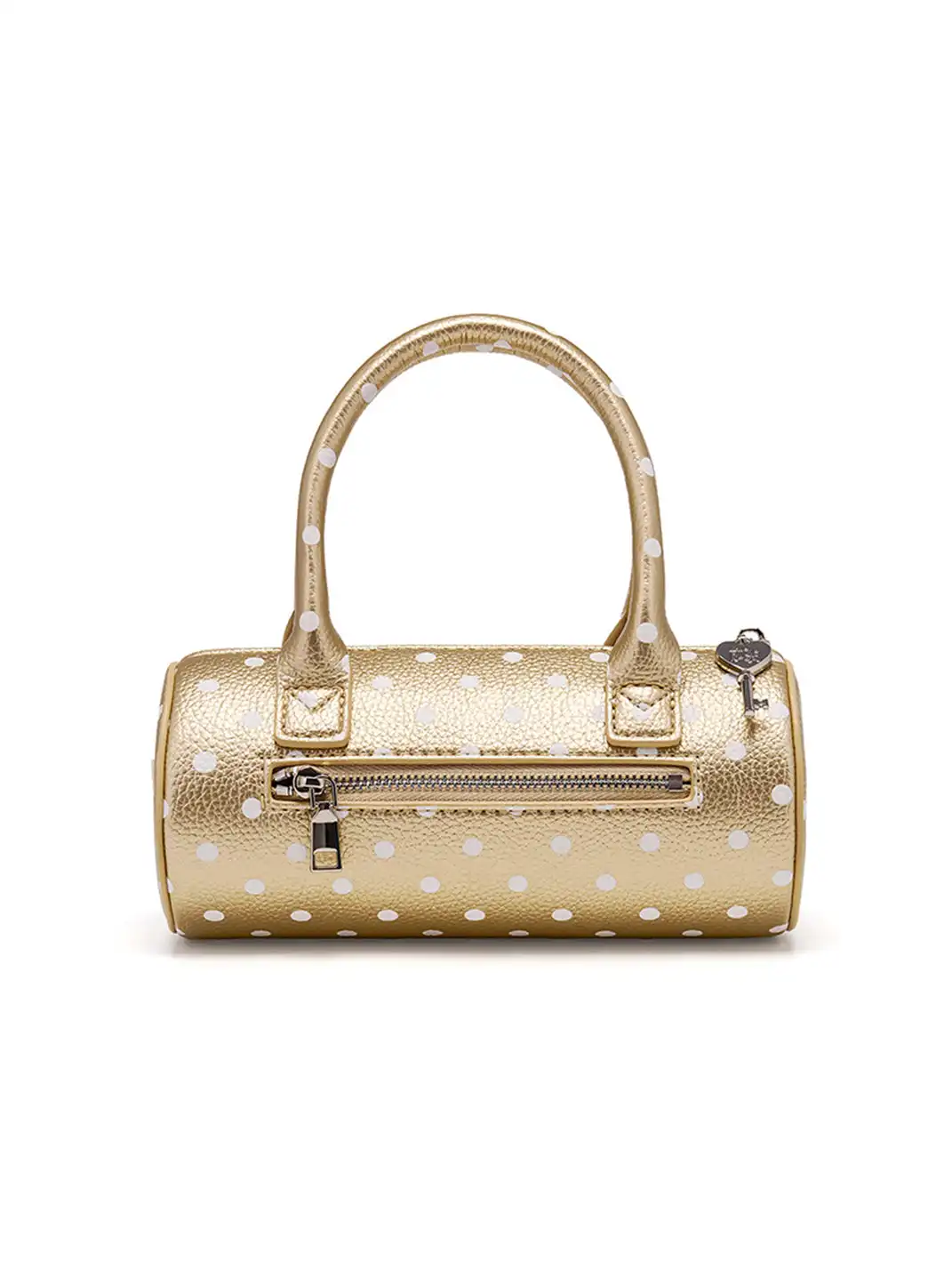 LuoLuoRoom | "Polka Dot Cake" Lychee Pattern Gold And Silver Handbag