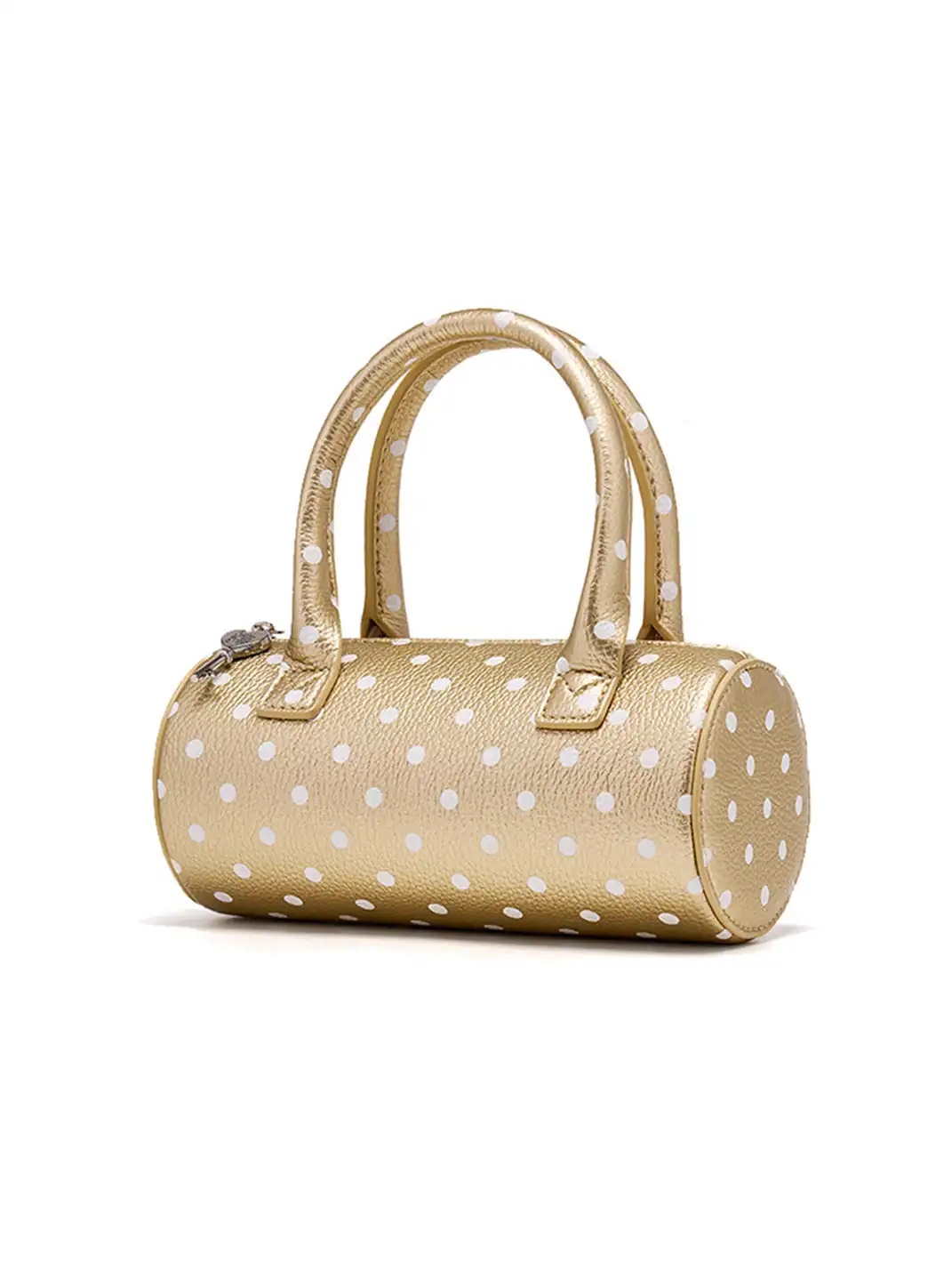 LuoLuoRoom | "Polka Dot Cake" Lychee Pattern Gold And Silver Handbag