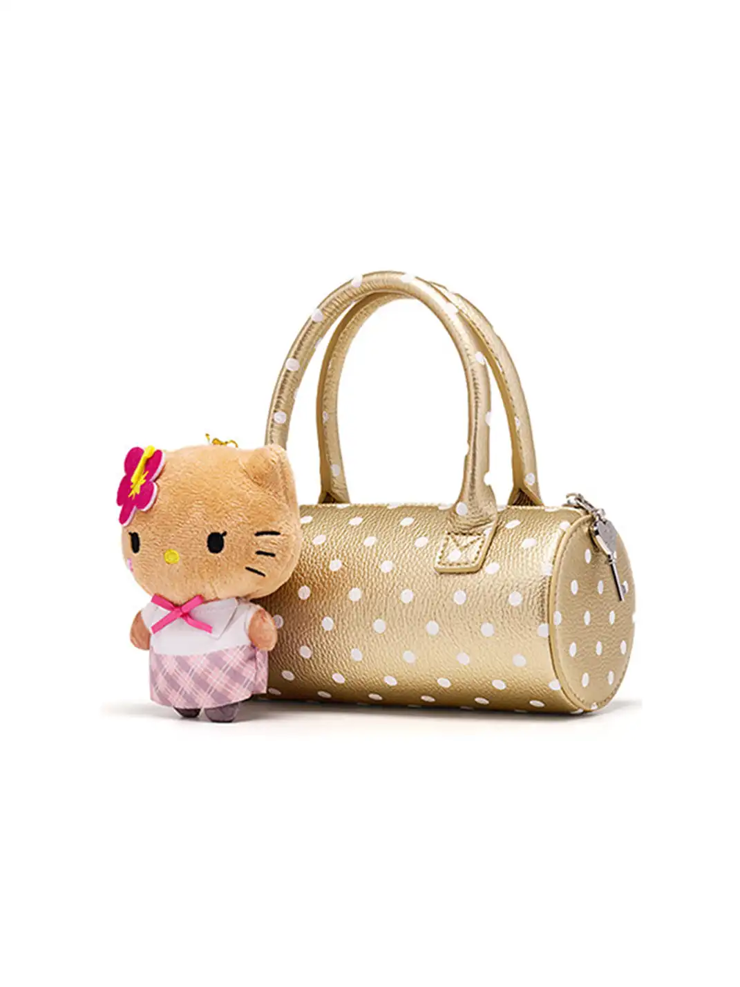 LuoLuoRoom | "Polka Dot Cake" Lychee Pattern Gold And Silver Handbag