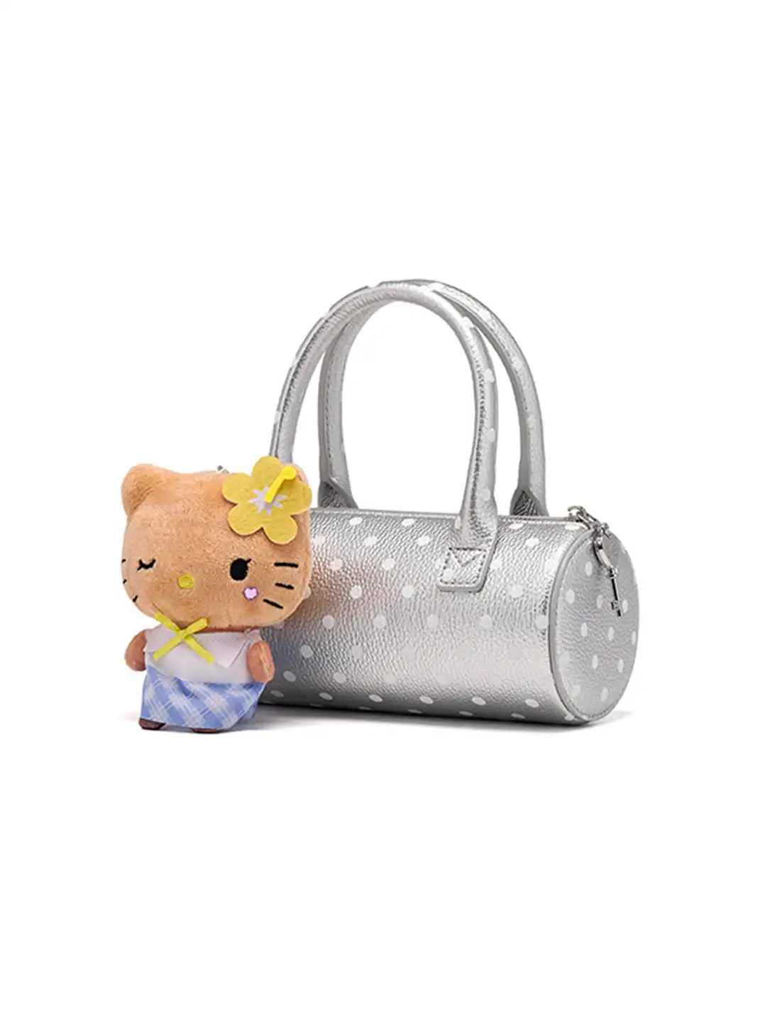 LuoLuoRoom | "Polka Dot Cake" Lychee Pattern Gold And Silver Handbag