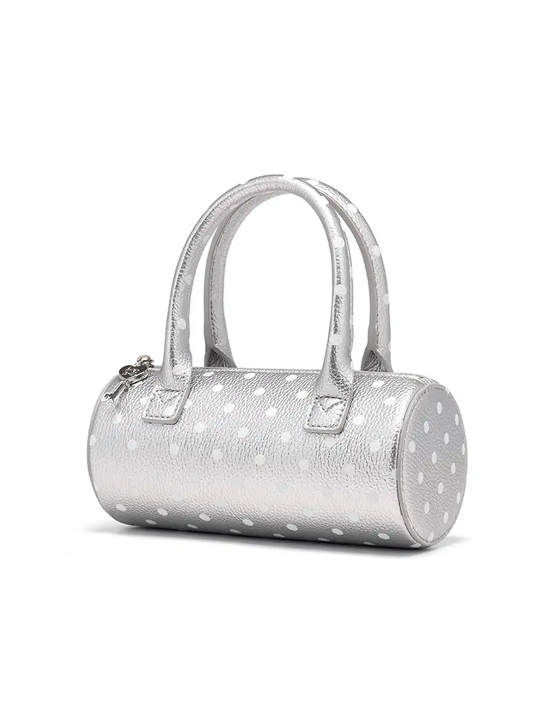 LuoLuoRoom | "Polka Dot Cake" Lychee Pattern Gold And Silver Handbag