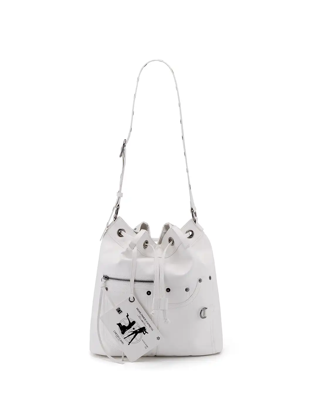 LuoLuoRoom | "Black Card Woman" Leather Pants Backpack