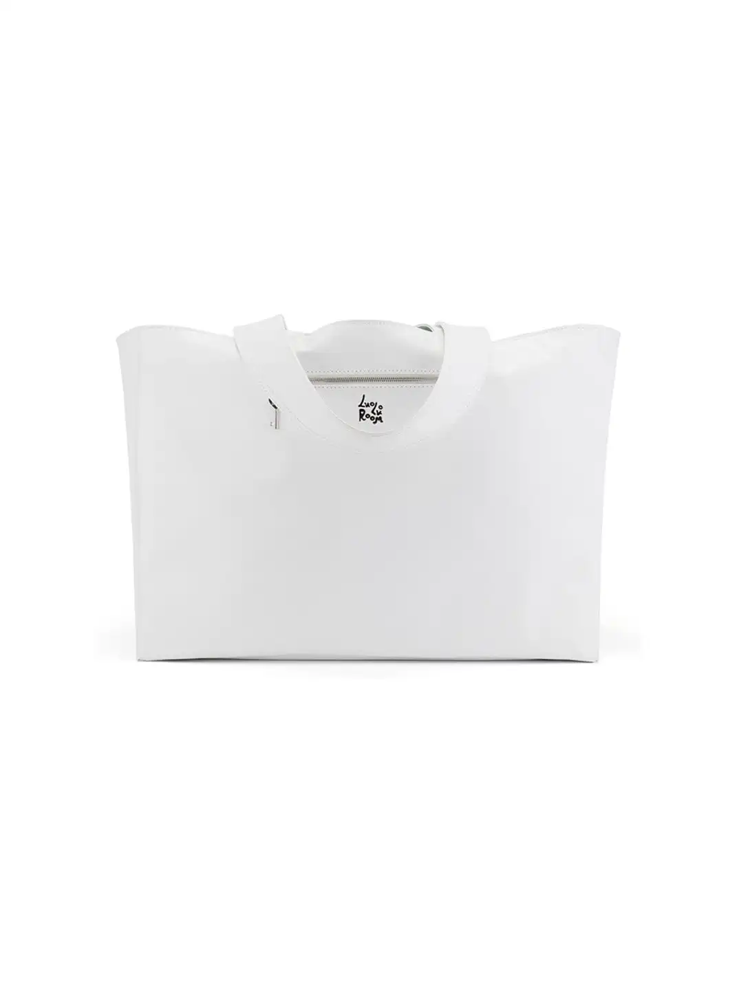 LuoLuoRoom | "Wake Up Sexy As Hell Again" White Leather Tote Bag