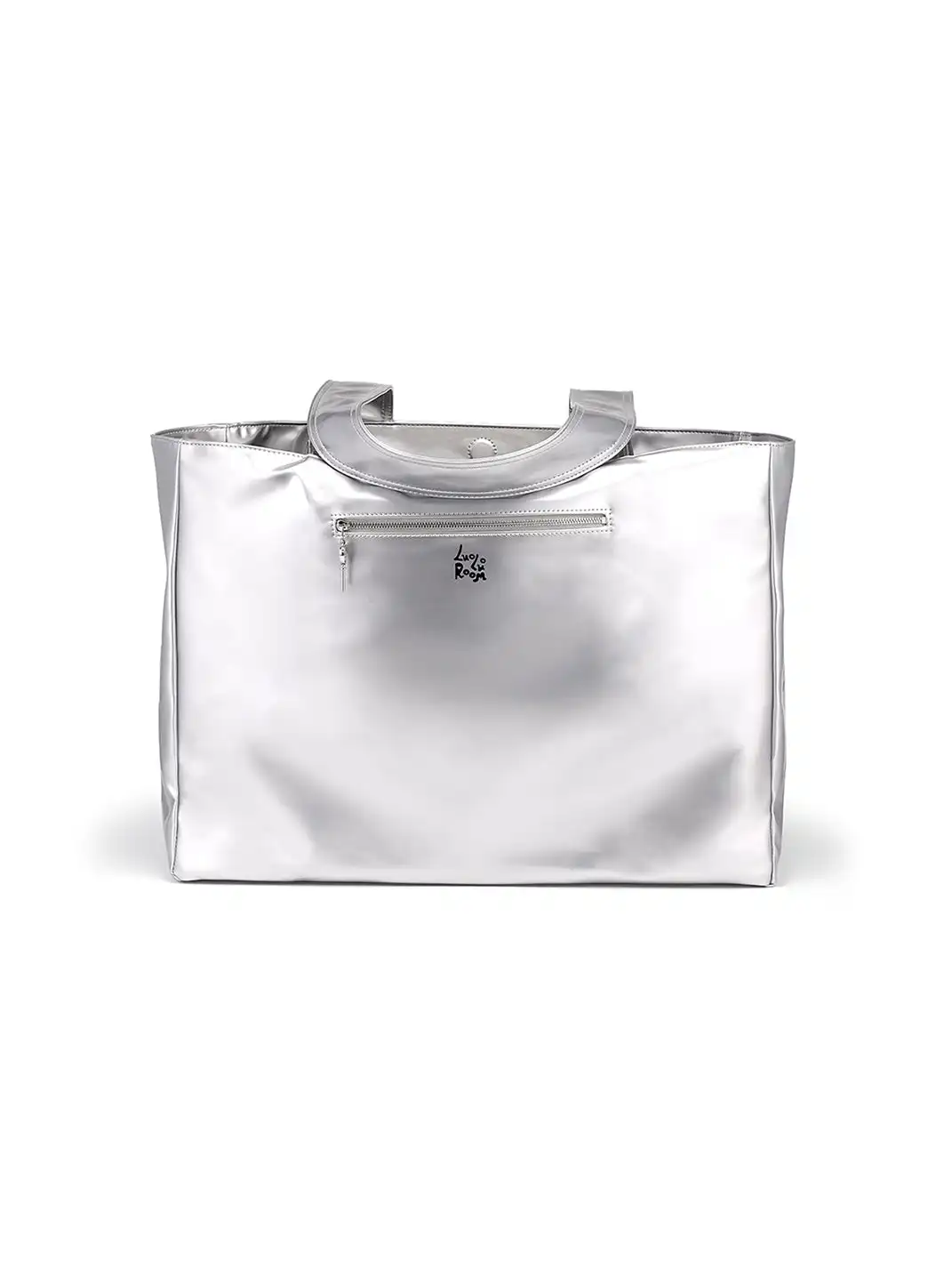 LuoLuoRoom | "Wake Up Sexy As Hell Again"Silver Leather Tote Bag
