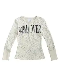 FOURFORTY | Energetic Waffle Floral Print Henley Collar T-Shirt