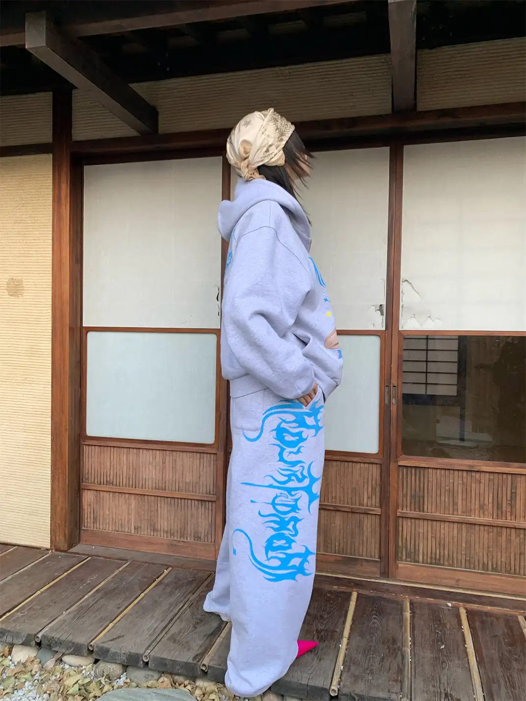 FOURFORTY | Hand-Painted Graffiti Print Sweatpants