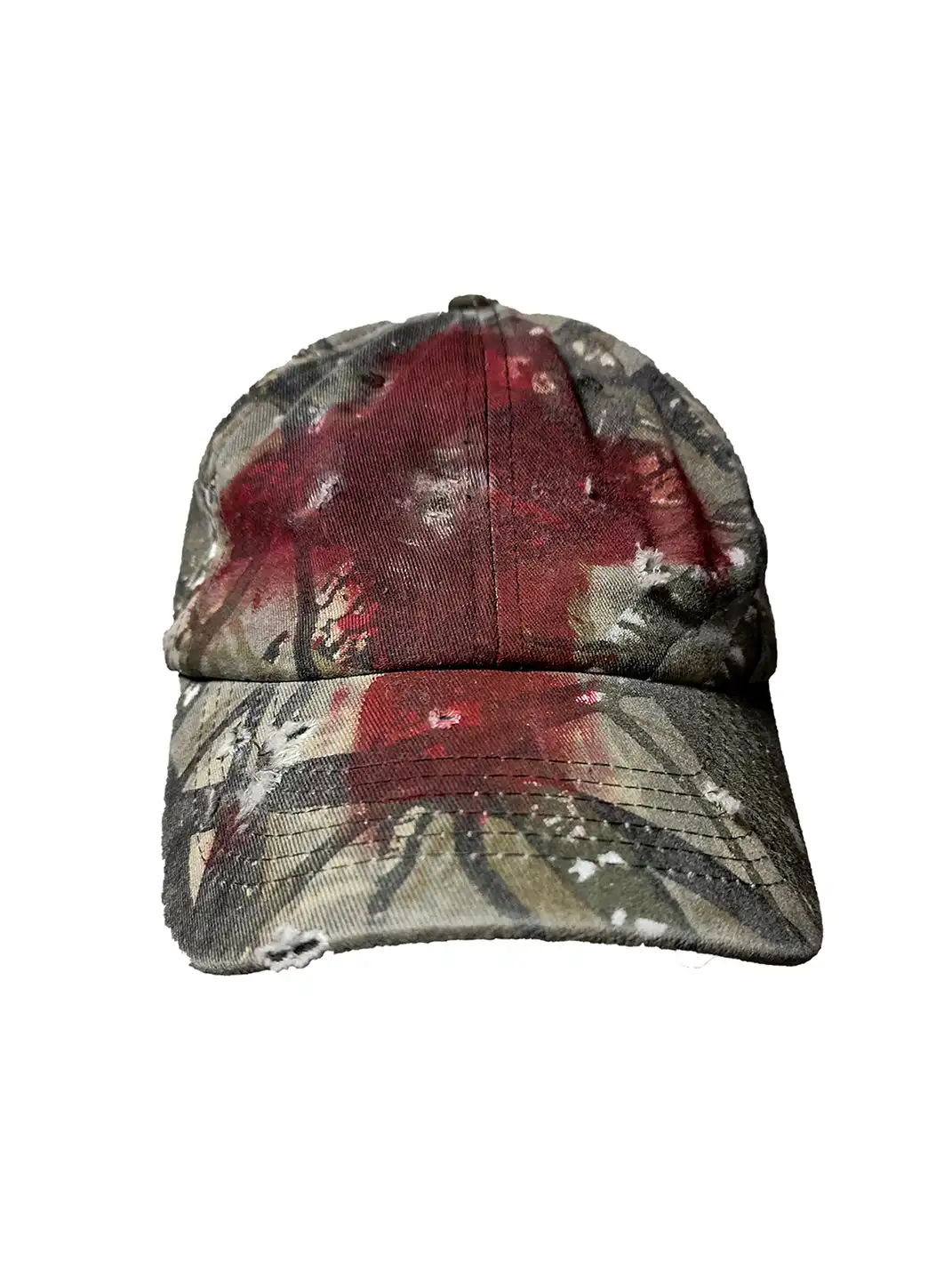 Laukerward | Blood Cross Graffiti Damaged Baseball Cap