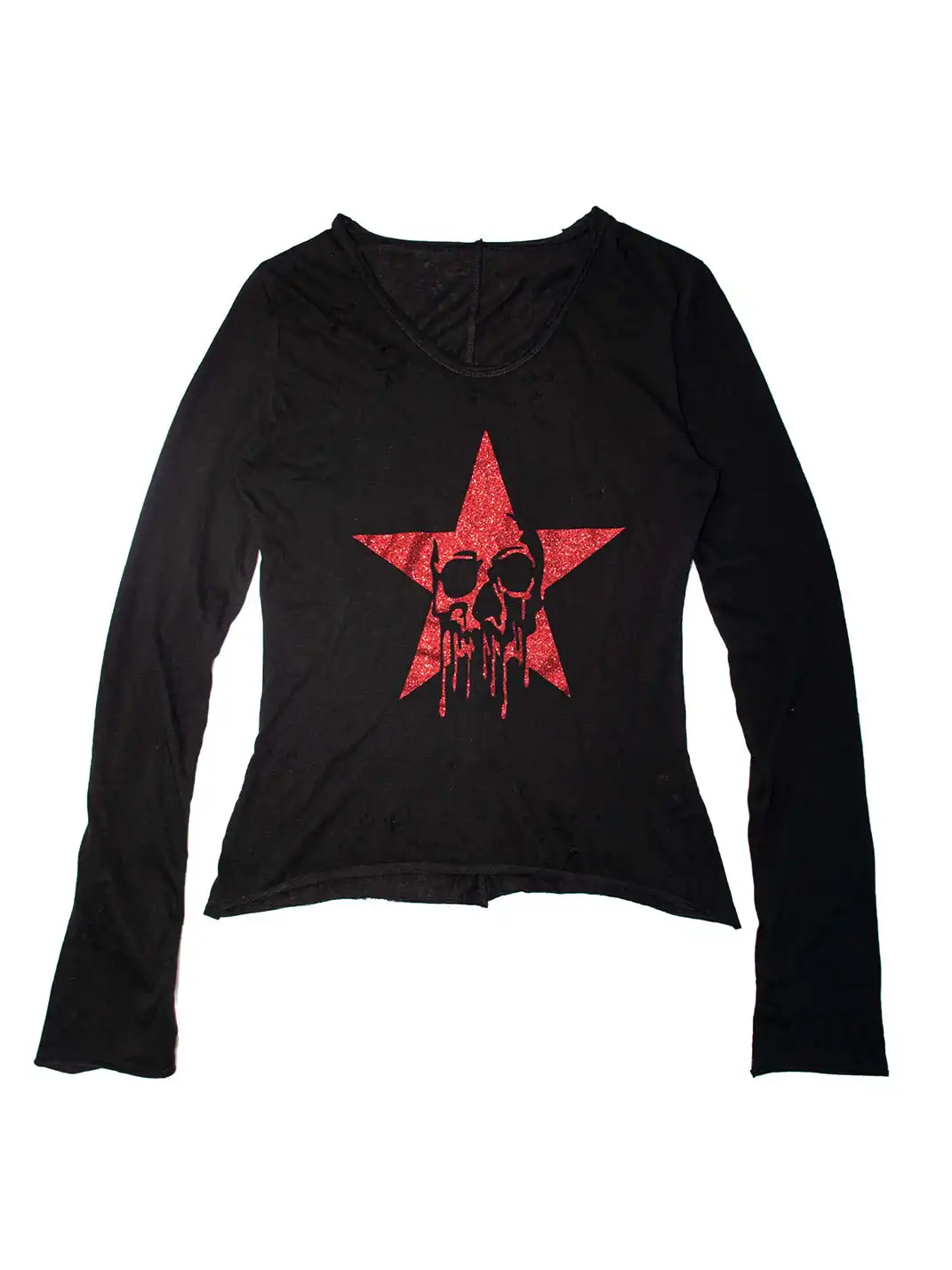 Laukerward | Skull and Blood Print Long-Sleeve Top