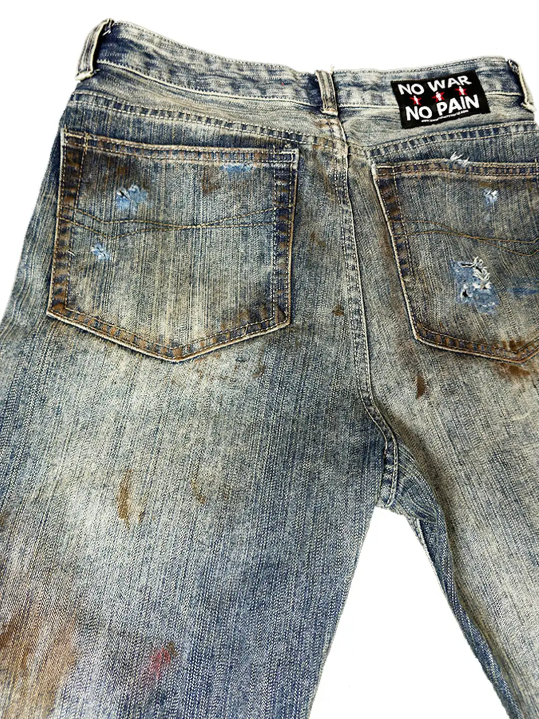 Laukerward | Bloodstained And Tattered Jeans By War Criminals