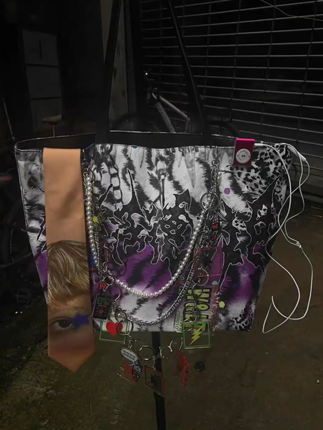 Laukerward | Tiger Stripe Y2K Print Tote Bag