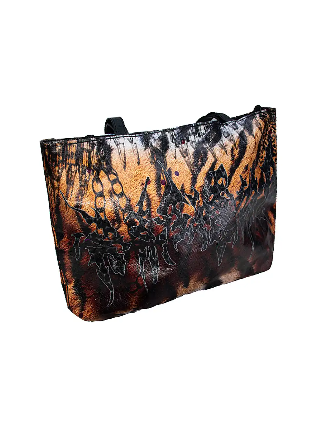 Laukerward | Tiger Stripe Y2K Print Tote Bag