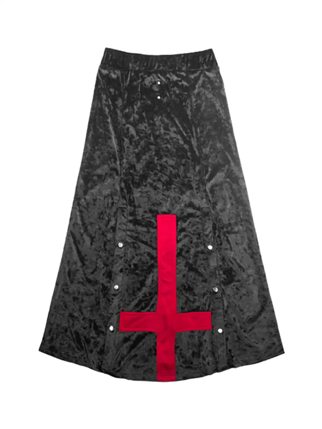 Laukerward | Armor Velvet Cross-Panel Skirt