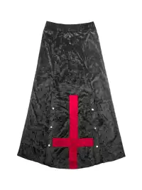 Laukerward | Armor Velvet Cross-Panel Skirt