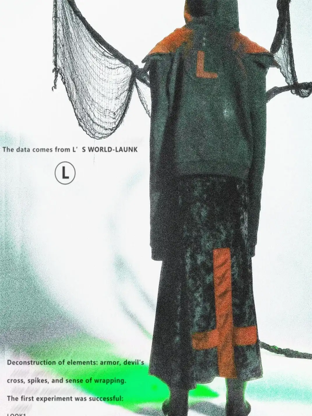 Laukerward | Armor Velvet Cross-Panel Skirt