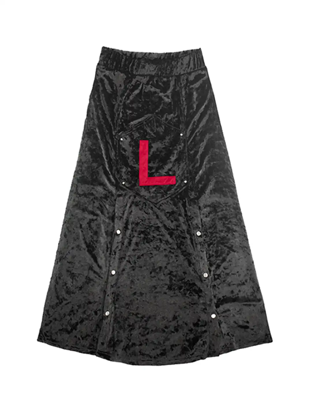 Laukerward | Armor Velvet Cross-Panel Skirt